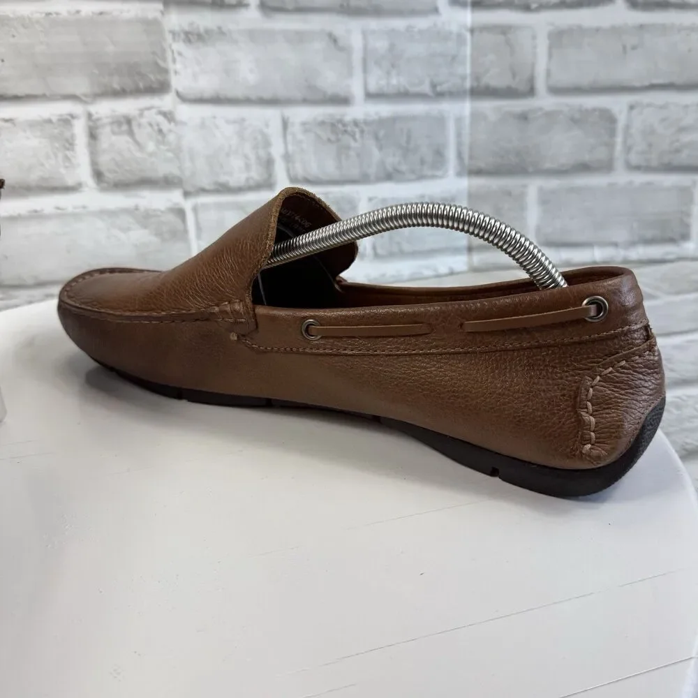 Marc Joseph New York Men's Size 10.5 Brown Leather Driving Slip On Loafers